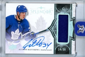 2017-18 Upper Deck Splendor Auston Matthews Auto Patch /36 front